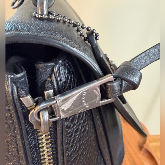 Coach Faye Black Leather Convertible Backpack Crossbody Satchel F30525 Like New - Picture 13 of 17